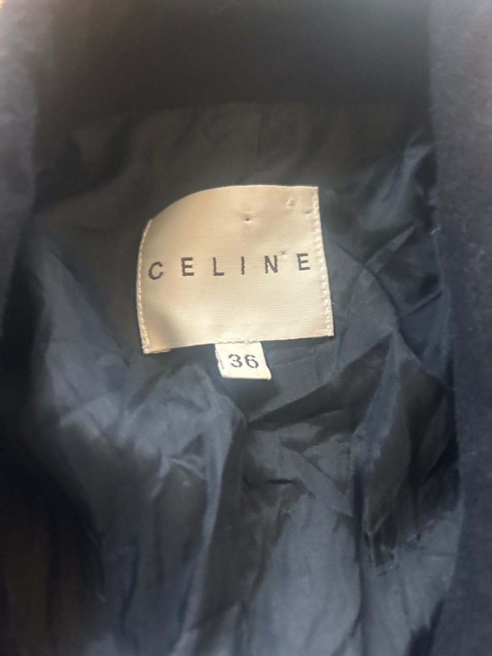 Vintage Celine Black Wool and Cashmere Toggle Jacket Size 36 - Picture 3 of 16